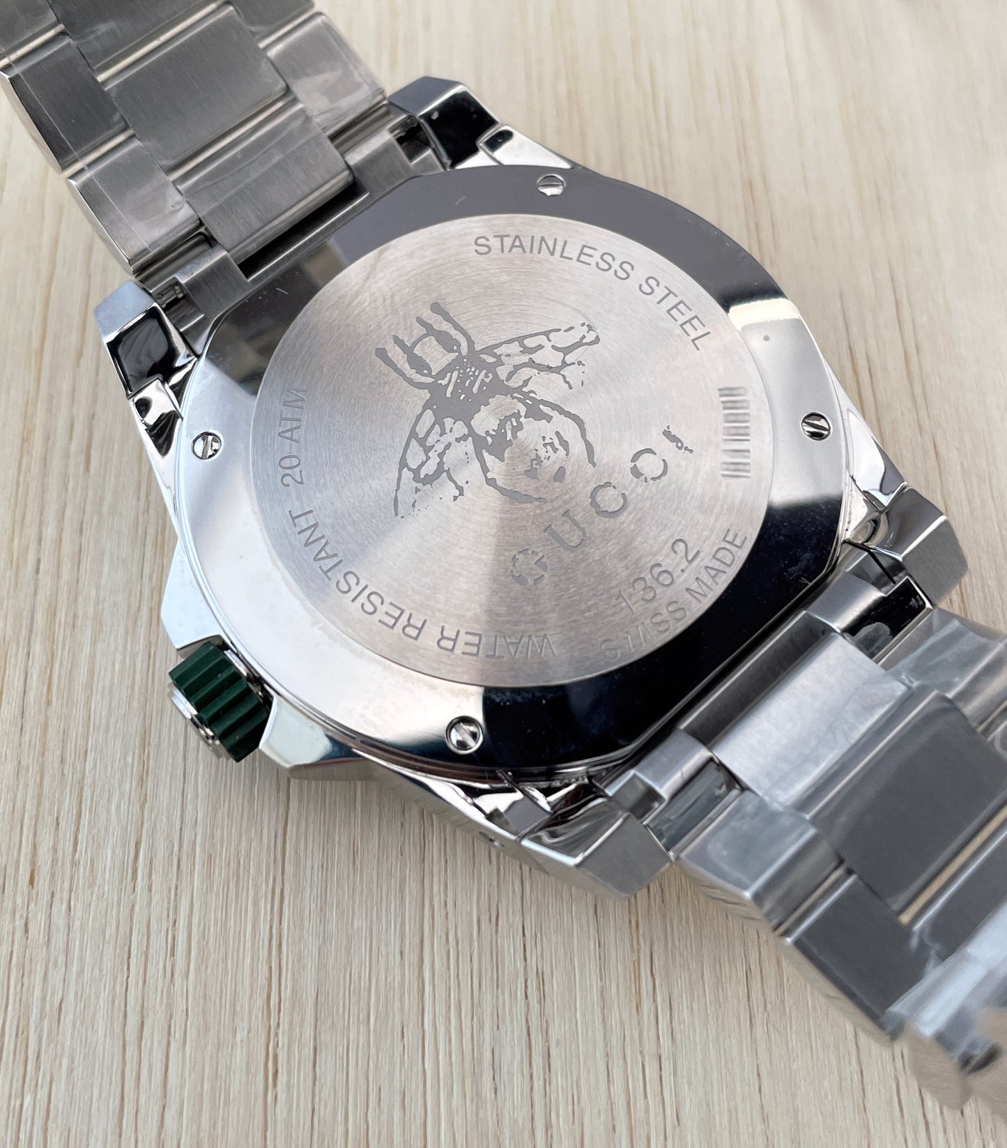 Gucci Dive XL 45mm Steel Case YA136222 at FLYBACK TIME