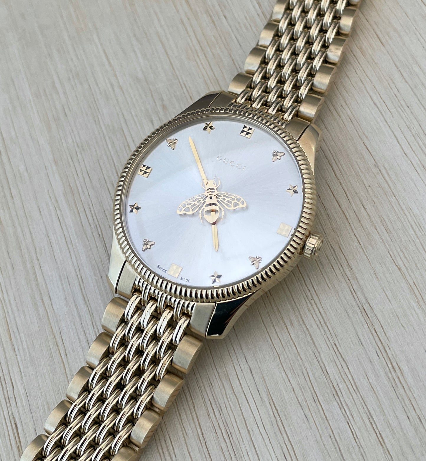 GUCCI G-TIMELESS SLIM Gold PVD YA1264155 at FLYBACK TIME