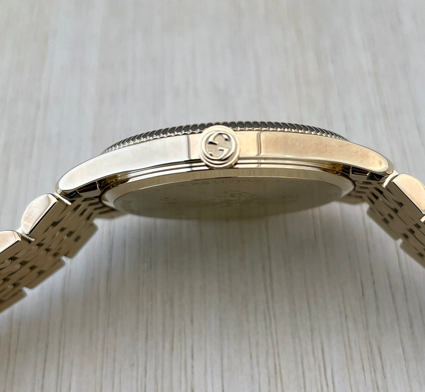 GUCCI G-TIMELESS SLIM Gold PVD YA1264155 at FLYBACK TIME