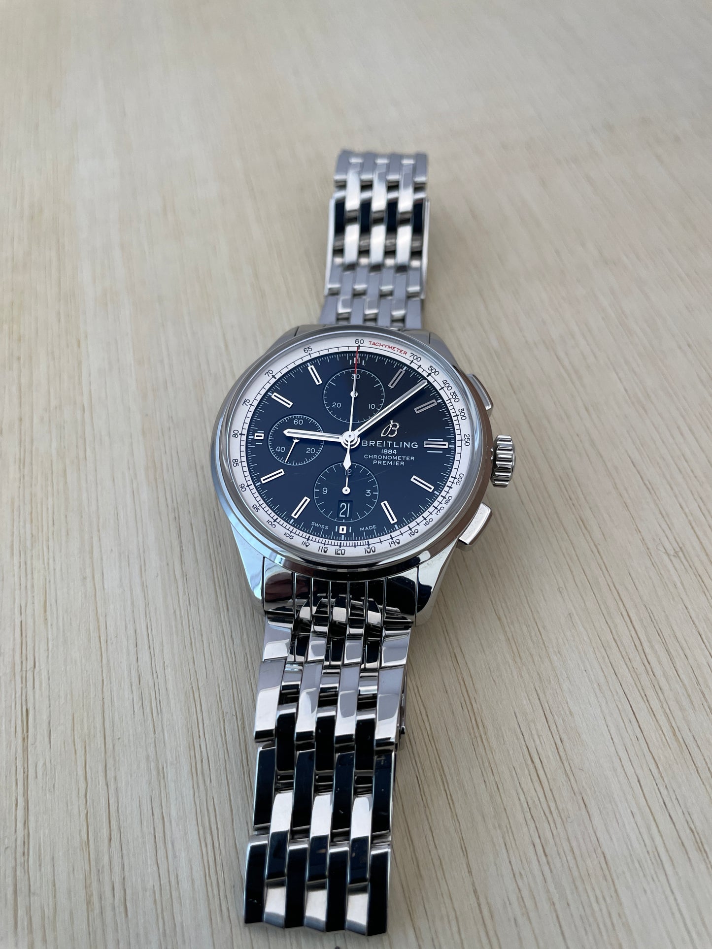 Breitling Premier Chronograph 42mm A13315351B1A1 at FLYBACK TIME